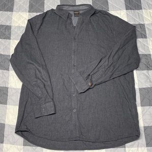 Men’s Dark Grey FarWest Button Up Shirt, 2XL